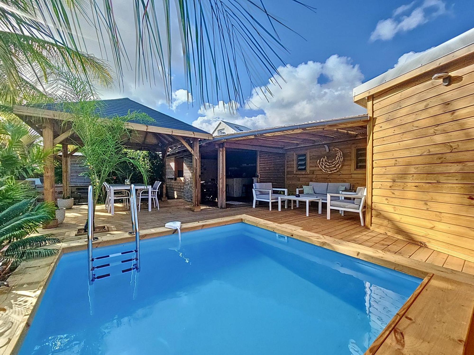 Villa L'Anjou Creole A Sainte Anne En Guadeloupe Avec Piscine Privee Et 2 Chambres Pour 4 Personnes 外观 照片